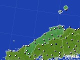 2017年08月17日の島根県のアメダス(風向・風速)