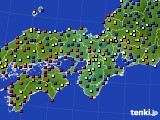 近畿地方のアメダス実況(日照時間)(2017年08月18日)