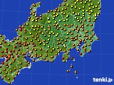 関東・甲信地方のアメダス実況(気温)(2017年08月18日)