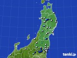 東北地方のアメダス実況(降水量)(2017年08月19日)