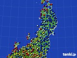 2017年08月19日の東北地方のアメダス(日照時間)