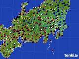 関東・甲信地方のアメダス実況(日照時間)(2017年08月19日)