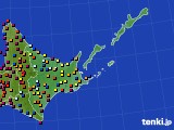 道東のアメダス実況(日照時間)(2017年08月19日)