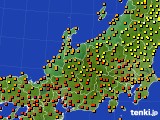 北陸地方のアメダス実況(気温)(2017年08月19日)