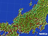 北陸地方のアメダス実況(気温)(2017年08月19日)