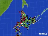 北海道地方のアメダス実況(日照時間)(2017年08月20日)