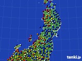 東北地方のアメダス実況(日照時間)(2017年08月20日)