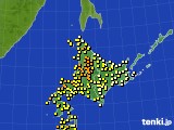 北海道地方のアメダス実況(気温)(2017年08月20日)