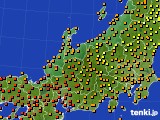 北陸地方のアメダス実況(気温)(2017年08月20日)