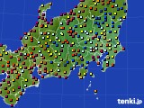 関東・甲信地方のアメダス実況(日照時間)(2017年08月21日)