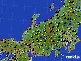 北陸地方のアメダス実況(日照時間)(2017年08月21日)