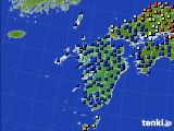 九州地方のアメダス実況(日照時間)(2017年08月21日)