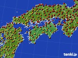 四国地方のアメダス実況(気温)(2017年08月21日)