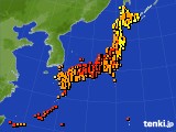 アメダス実況(気温)(2017年08月21日)