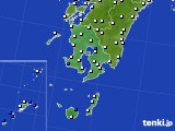 鹿児島県のアメダス実況(風向・風速)(2017年08月21日)