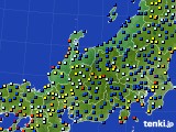 北陸地方のアメダス実況(日照時間)(2017年08月22日)