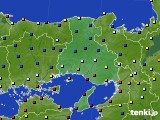 兵庫県のアメダス実況(日照時間)(2017年08月22日)