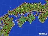 四国地方のアメダス実況(気温)(2017年08月22日)