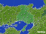 兵庫県のアメダス実況(風向・風速)(2017年08月22日)