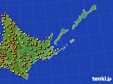 道東のアメダス実況(気温)(2017年08月23日)