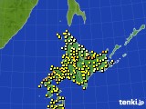 北海道地方のアメダス実況(気温)(2017年08月24日)