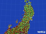 東北地方のアメダス実況(気温)(2017年08月24日)