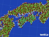 四国地方のアメダス実況(気温)(2017年08月24日)