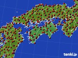 四国地方のアメダス実況(気温)(2017年08月24日)