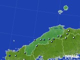 島根県のアメダス実況(降水量)(2017年08月25日)