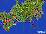 東海地方のアメダス実況(気温)(2017年08月25日)