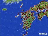 2017年08月25日の九州地方のアメダス(気温)