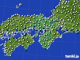 2017年08月25日の近畿地方のアメダス(風向・風速)