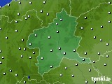 2017年08月25日の群馬県のアメダス(風向・風速)