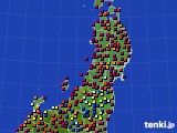 2017年08月27日の東北地方のアメダス(日照時間)