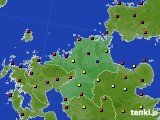 福岡県のアメダス実況(日照時間)(2017年08月27日)