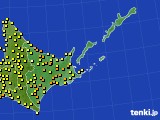 道東のアメダス実況(気温)(2017年08月27日)