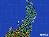 東北地方のアメダス実況(日照時間)(2017年08月28日)