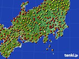 関東・甲信地方のアメダス実況(気温)(2017年08月28日)