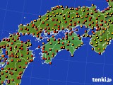 四国地方のアメダス実況(気温)(2017年08月28日)