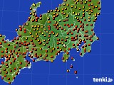 関東・甲信地方のアメダス実況(気温)(2017年08月29日)