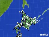 北海道地方のアメダス実況(風向・風速)(2017年08月29日)