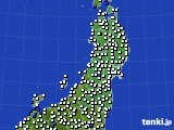 東北地方のアメダス実況(風向・風速)(2017年08月29日)