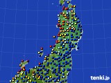 東北地方のアメダス実況(日照時間)(2017年08月30日)
