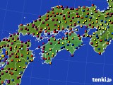 四国地方のアメダス実況(日照時間)(2017年08月30日)