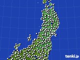 東北地方のアメダス実況(風向・風速)(2017年08月30日)