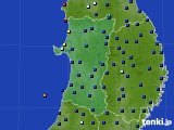 秋田県のアメダス実況(日照時間)(2017年08月31日)