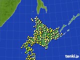 北海道地方のアメダス実況(気温)(2017年08月31日)