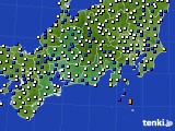 2017年08月31日の東海地方のアメダス(風向・風速)