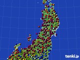 東北地方のアメダス実況(日照時間)(2017年09月01日)