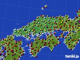 中国地方のアメダス実況(日照時間)(2017年09月02日)